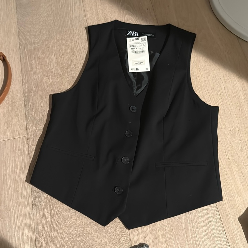 zara women’s blazer vest